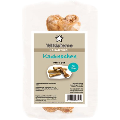 Wildsterne Kauknochen Pferd pur 12 cm (65 g)