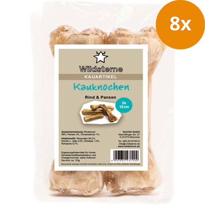 Wildsterne Kauknochen Rind & Pansen 12 cm (100 g)