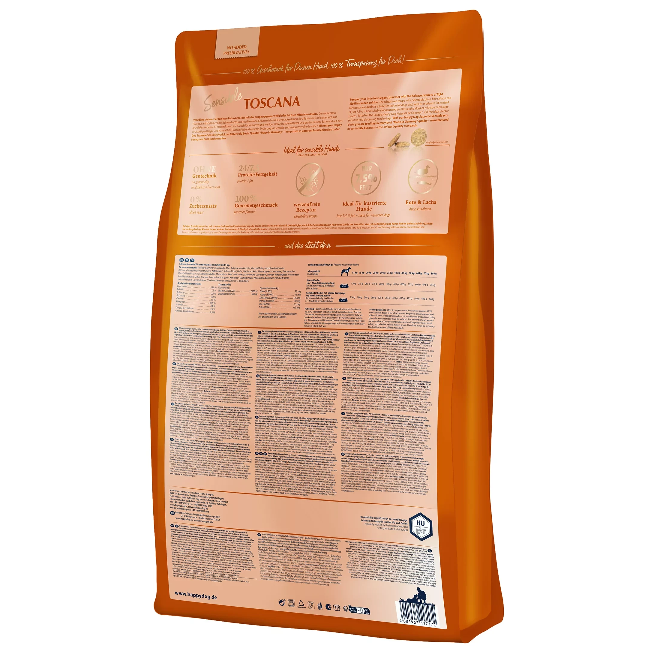 Happy Dog Sensible Toscana Ente & Lachs