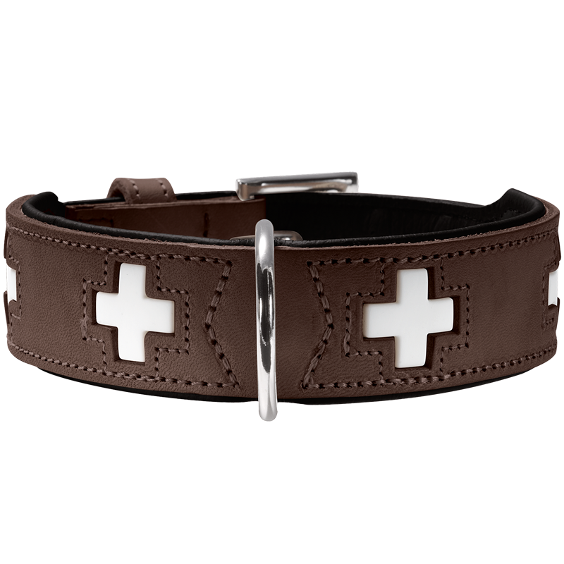 Halsband Swiss - braun - M (41 – 49 cm)