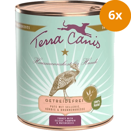 Terra Canis Menü Sensitive getreidefrei Pute mit Sellerie, Kürbis & Brunnenkresse 800 g