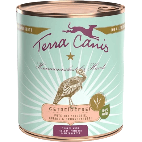 Terra Canis Menü Sensitive getreidefrei Pute mit Sellerie, Kürbis & Brunnenkresse 800 g