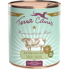 Terra Canis Menü Sensitive getreidefrei Rind mit Zucchini, Kürbis & Oregano 800 g