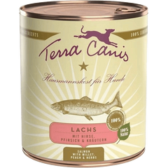 Terra Canis Menü Classic Lachs mit Hirse, Pfirsich & Kräutern 800 g