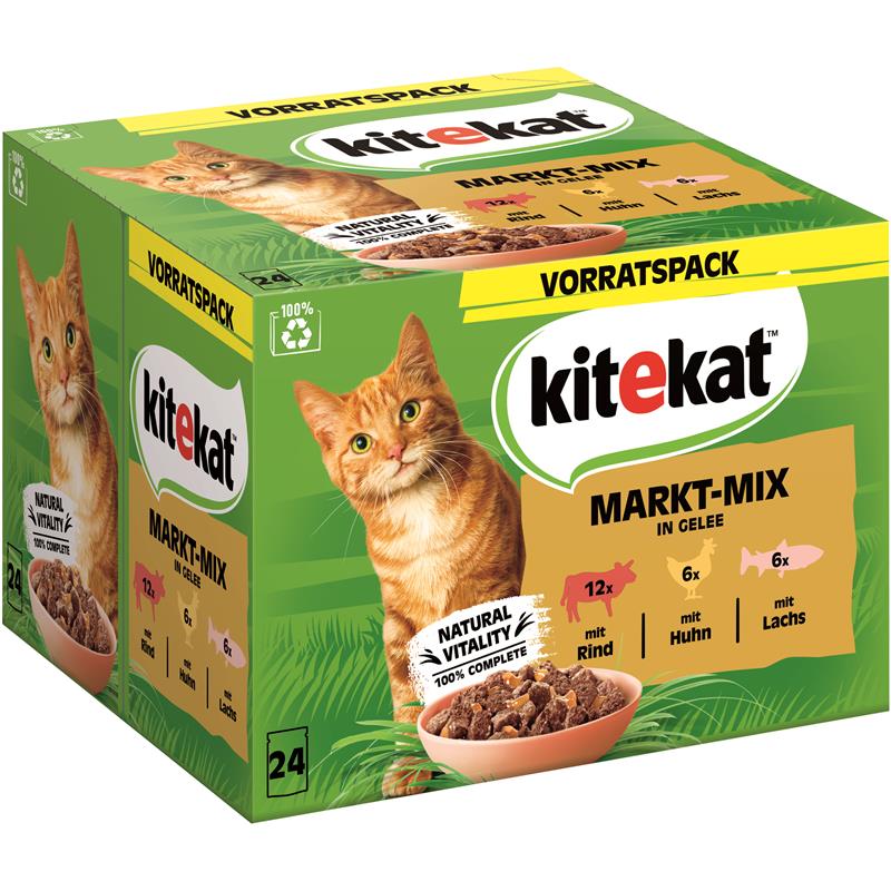 Kitekat P.B. Multipack Markt-Mix in Gelee 24x85g