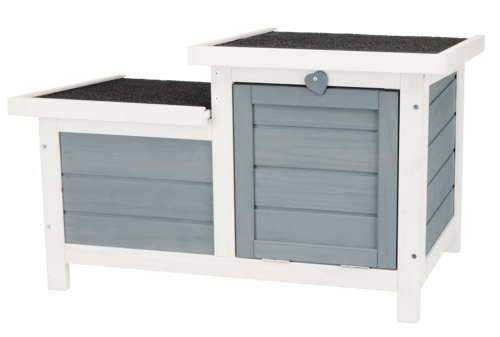 natura Kleintierhaus mit 2 Ausgängen - 70 × 43 × 45 cm