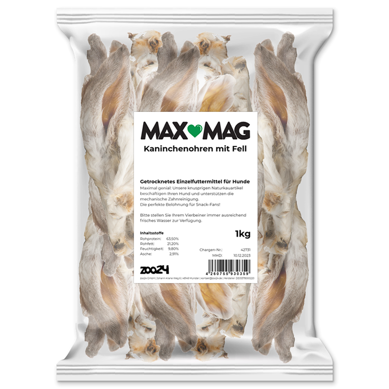 - Kaninchenohren mit Fell 1 kg