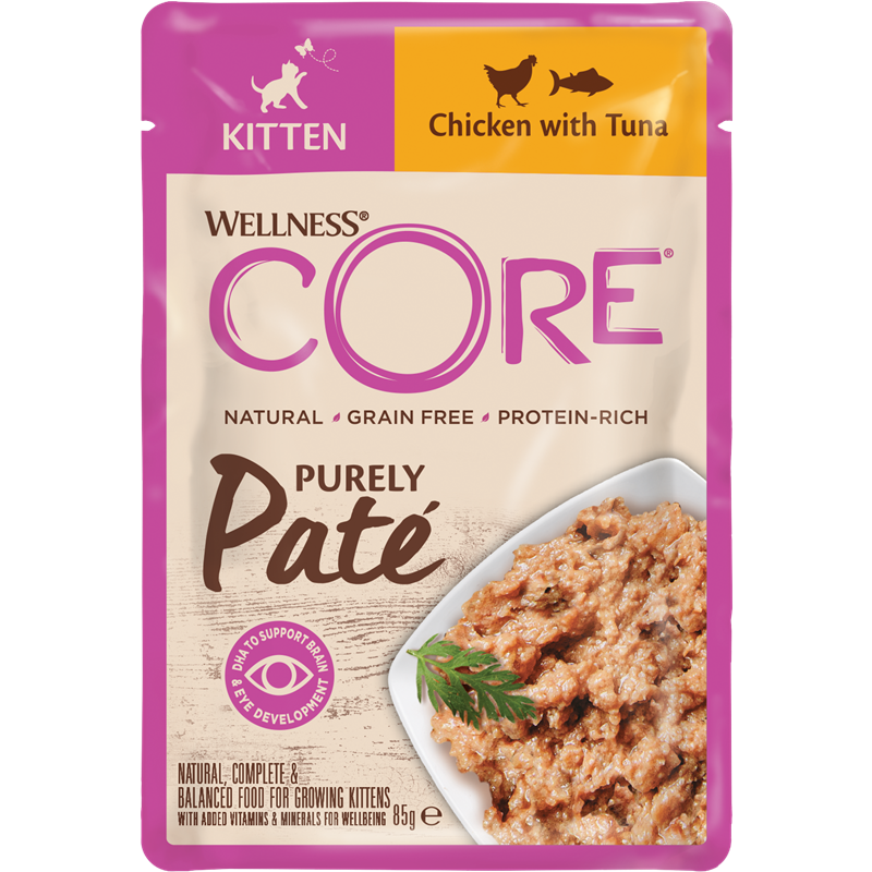 Purely Paté Kitten - 85 g - Huhn & Thunfisch
