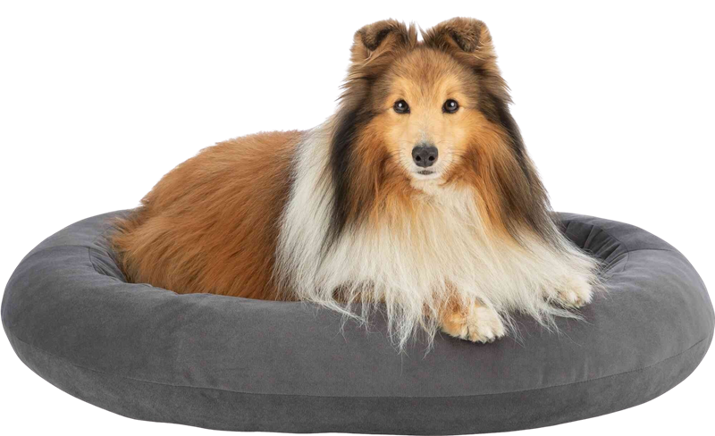 Bett Talia, oval dunkelgrau - 80 × 65 cm