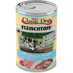 BTG Classic Dog Fleischtopf Junior 4 Sorten Fleisch 400 g