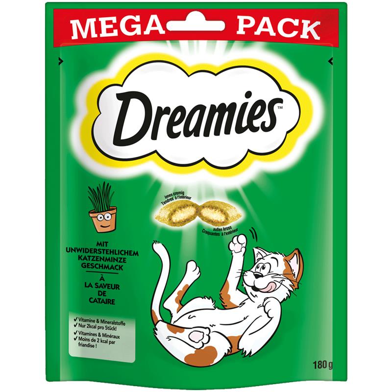 Dreamies Cat Snack mit Katzenminze Geschmack 180g Mega Pack