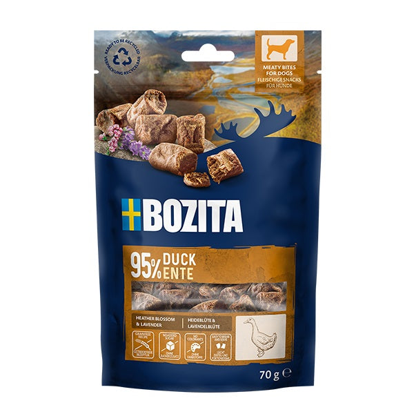 Bozita Dog Purely Adult mit Elch 11 kg & 2 x GRATIS Bozita Snacks (Ente, Hirsch)