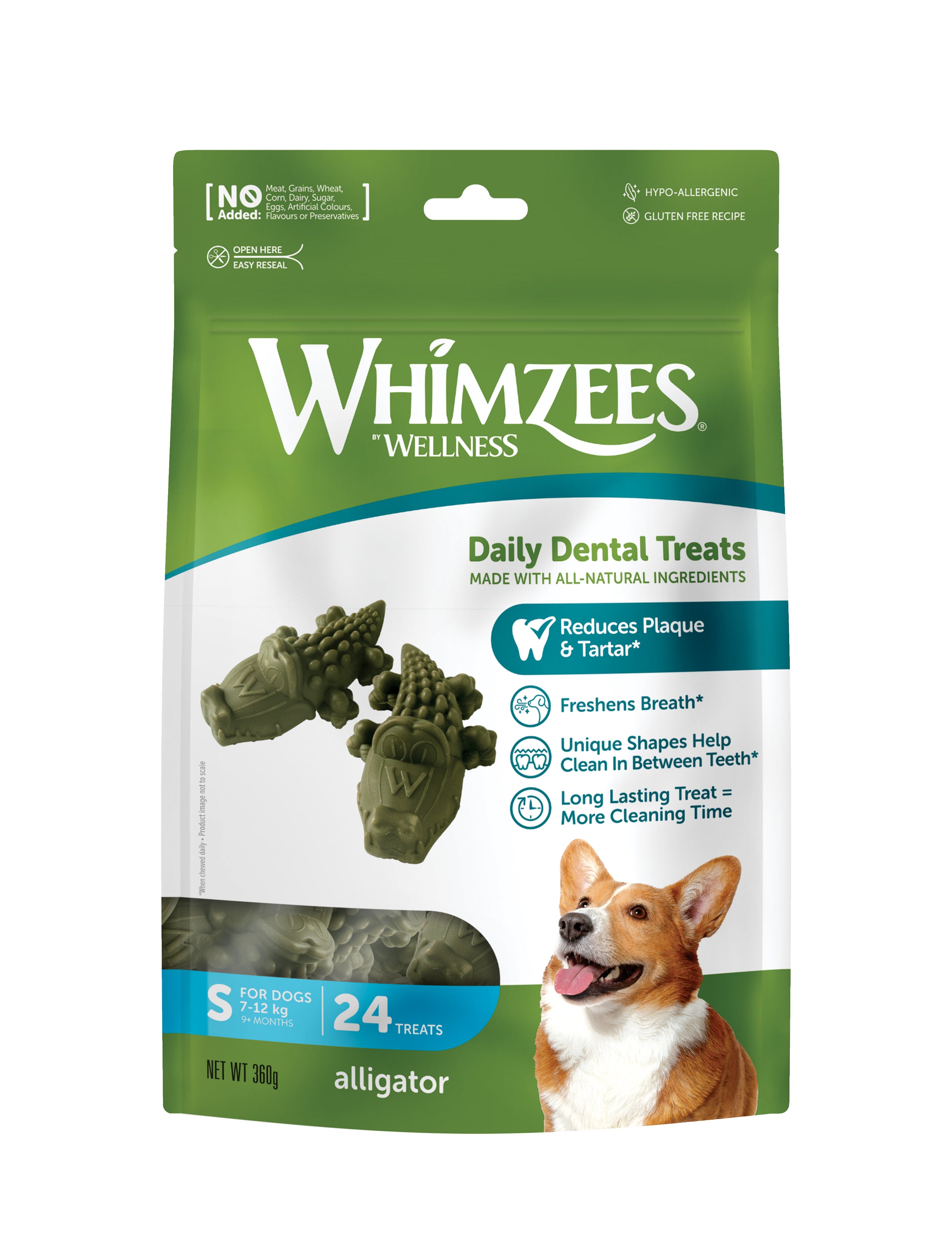 Whimzees Dog Alligator/Krokodil S 360g