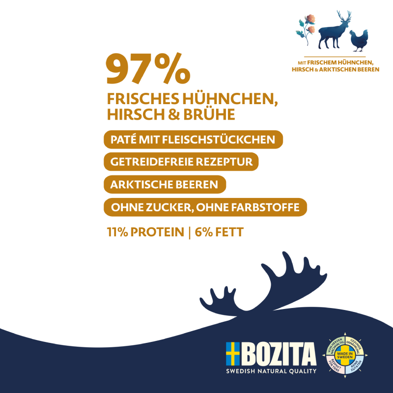 Bozita Purely Paté mit Hirsch 370 g Tetra