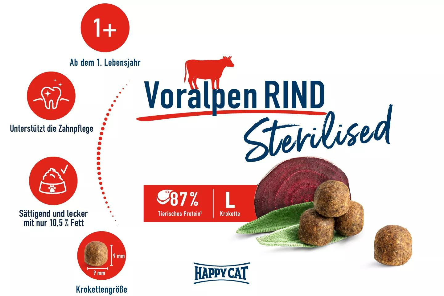 Happy Cat Sterilised Voralpen Rind