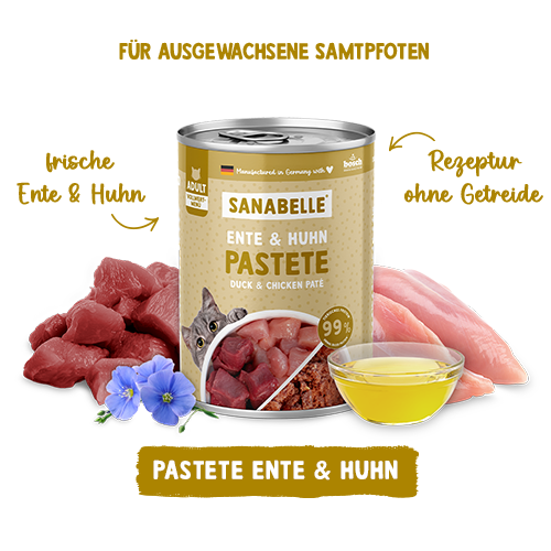 Sanabelle Nassfutter mit Ente & Huhn 400 g