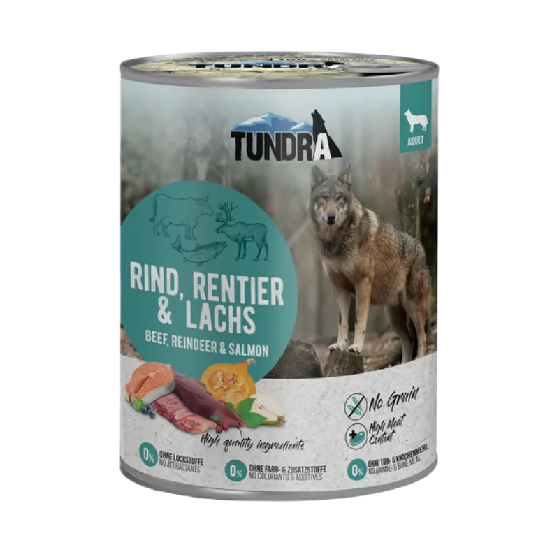 Tundra Dog Dose Rind, Rentier & Lachs 800g