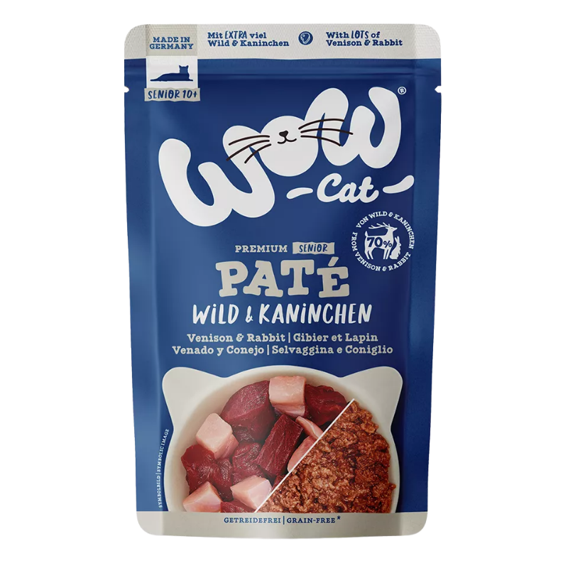 Wow Cat PB Senior Wild & Kaninchen 125g