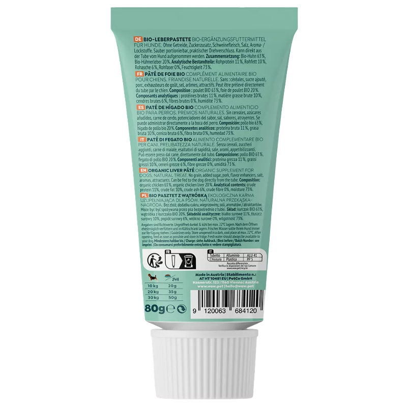 Wow Dog Bio Leberpastete in der Tube 80 g