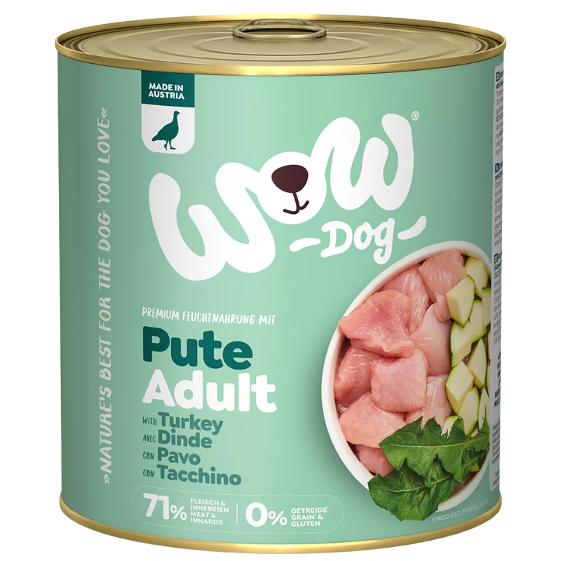 Wow Dog Dose Adult Pute 800g