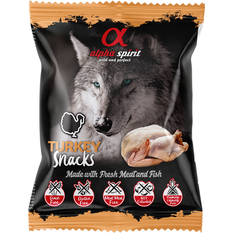 alpha spirit Snacks Bag gewürfelt Truthahn 50 g