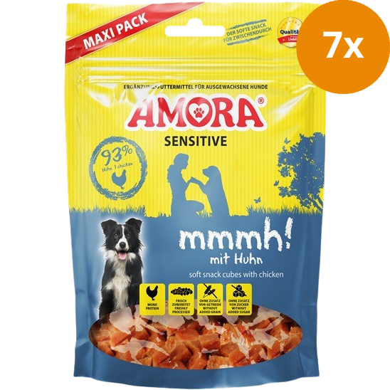 AMORA Dog Snack Sensitive mmmh! mit Huhn 350 g