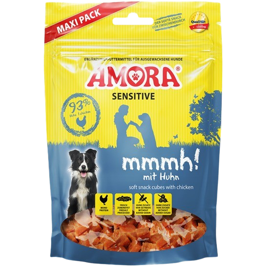 AMORA Dog Snack Sensitive mmmh! mit Huhn 350 g