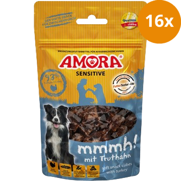 AMORA Dog Snack Sensitive mmmh! mit Truthahn 100 g