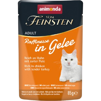 Animonda vom Feinsten Raffinesse in Gelee Adult reich an Huhn mit Pute 85 g