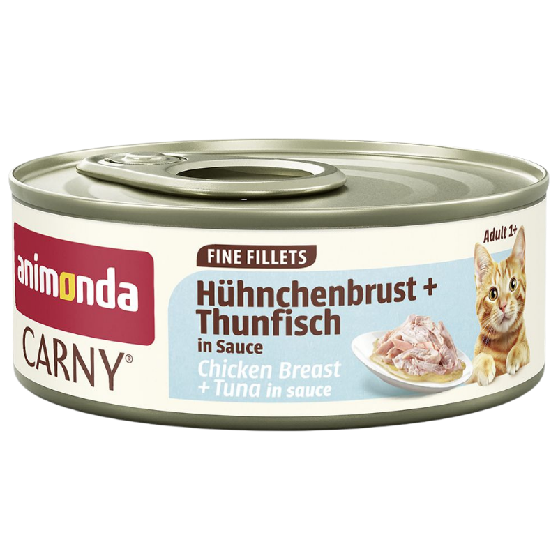 Animonda Cat Carny Fine Fillets Adult Hühnchenbrust & Thunfisch in Sauce 60 g