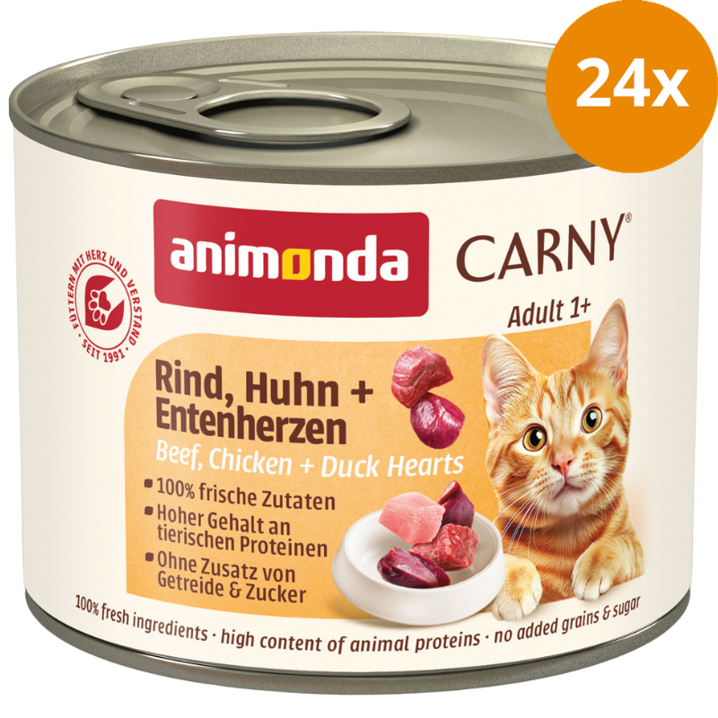 animonda Carny Rind, Huhn + Entenherzen 200 g