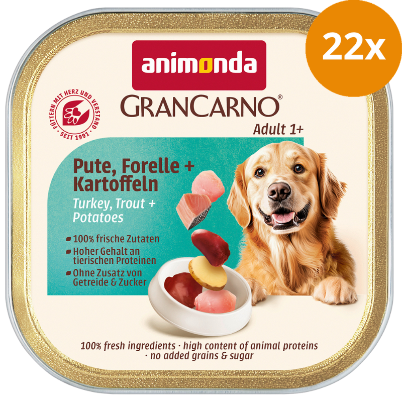 animonda GranCarno Country Pute, Forelle & Kartoffel 150 g