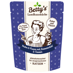 Bettys Landhausküche P.B. Katze Huhn & Fasan mit Borretschöl 250 g