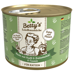 Bettys Landhausküche Katze Dose Huhn mit Kalb & Borretschöl 200 g