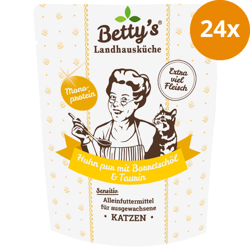 Bettys Landhausküche P.B. Katze Huhn pur mit Borretschöl 250 g
