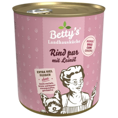 Bettys Landhausküche Hund Rind pur mit Leinöl 800 g