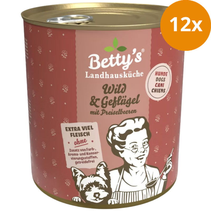 Bettys Landhausküche Hund Wild & Geflügel 800 g