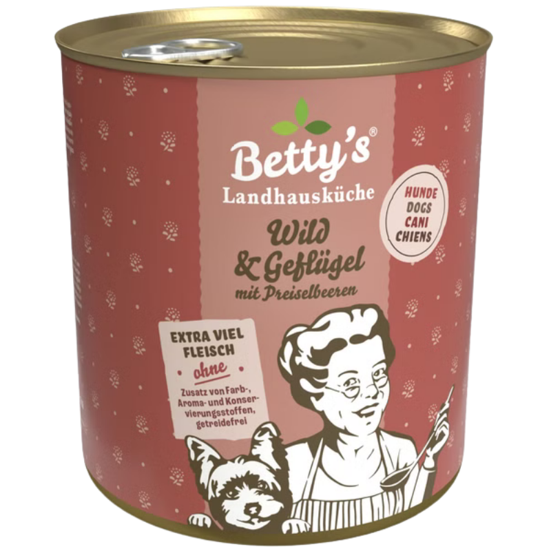 Bettys Landhausküche Hund Wild & Geflügel 800 g