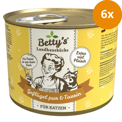 Bettys Landhausküche Katze Dose Geflügel pur 200 g