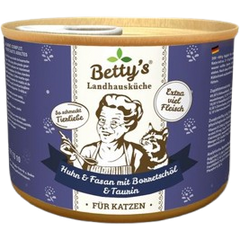 Bettys Landhausküche Katze Dose Huhn & Fasan mit Borretschöl 200 g