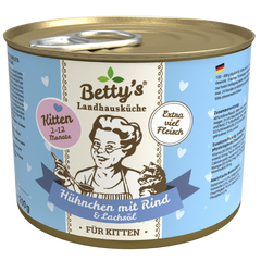Bettys Landhausküche Katze Dose Kitten Hühnchen mit Rind 200 g