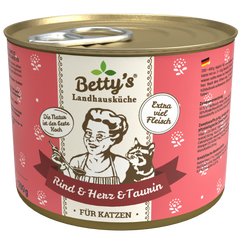 Bettys Landhausküche Katze Dose Rind & Herz 200 g