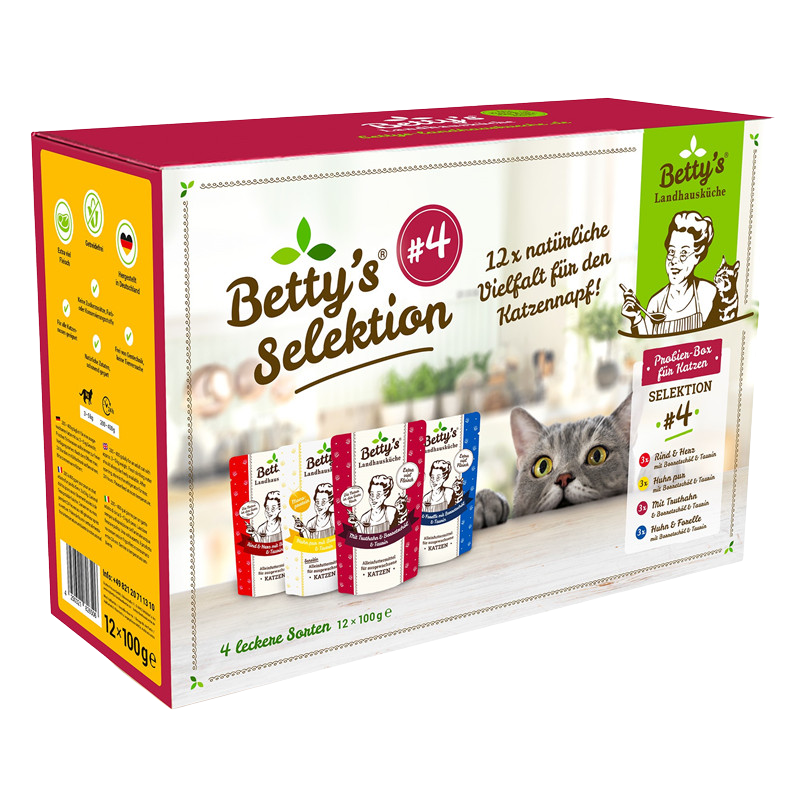 Bettys Landhausküche Katze Box Selektion #4 12x 100 g