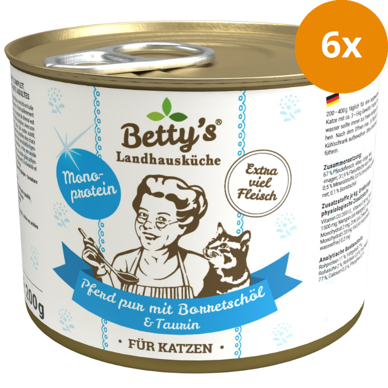 Bettys Landhausküche Katze Dose Pferd Pur 200 g