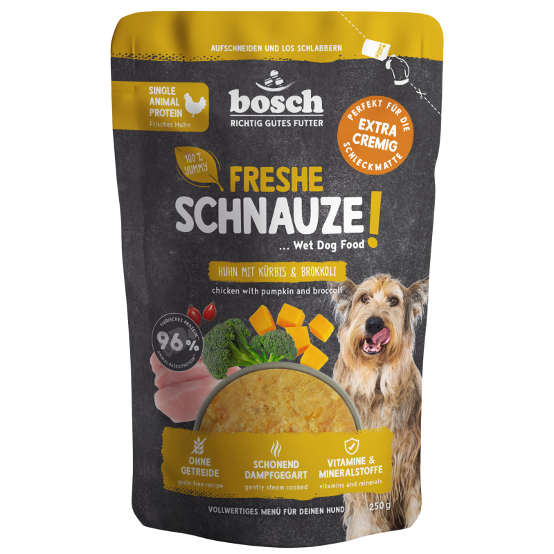 bosch Freshe Schnauze Nassfutter - Huhn mit Kürbis & Brokkoli 250 g