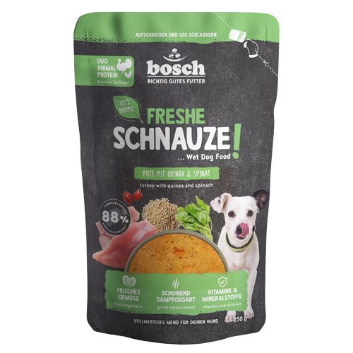 bosch Freshe Schnauze Nassfutter - Pute mit Quinoa & Spinat 250 g