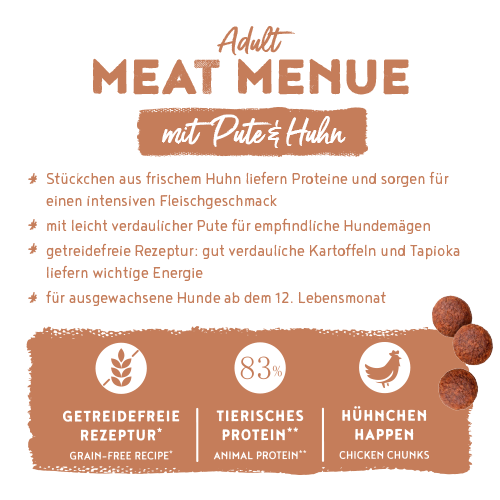 bosch MEAT MENUE Adult mit Pute & Huhn getreidefrei