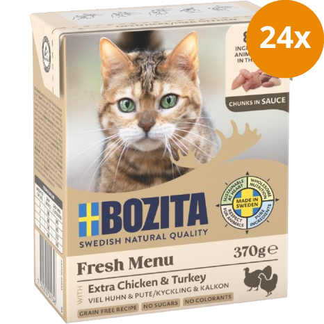 Bozita Häppchen in Soße Hühnchen & Pute 370 g