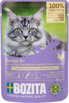 Bozita Senior 8+ Häppchen in Sauce mit viel Huhn 85 g