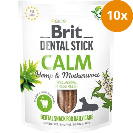 Brit Dog Snack Dental Stick Calm - Hemp & Motherwort 251 g